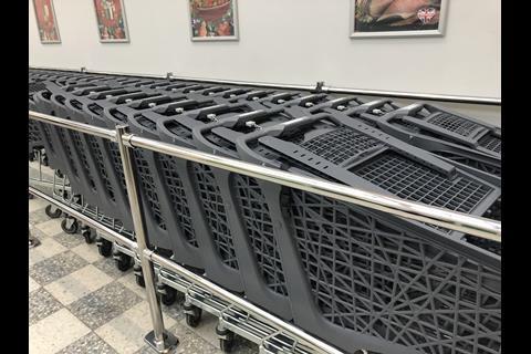 New trolleys are made of recycled materials